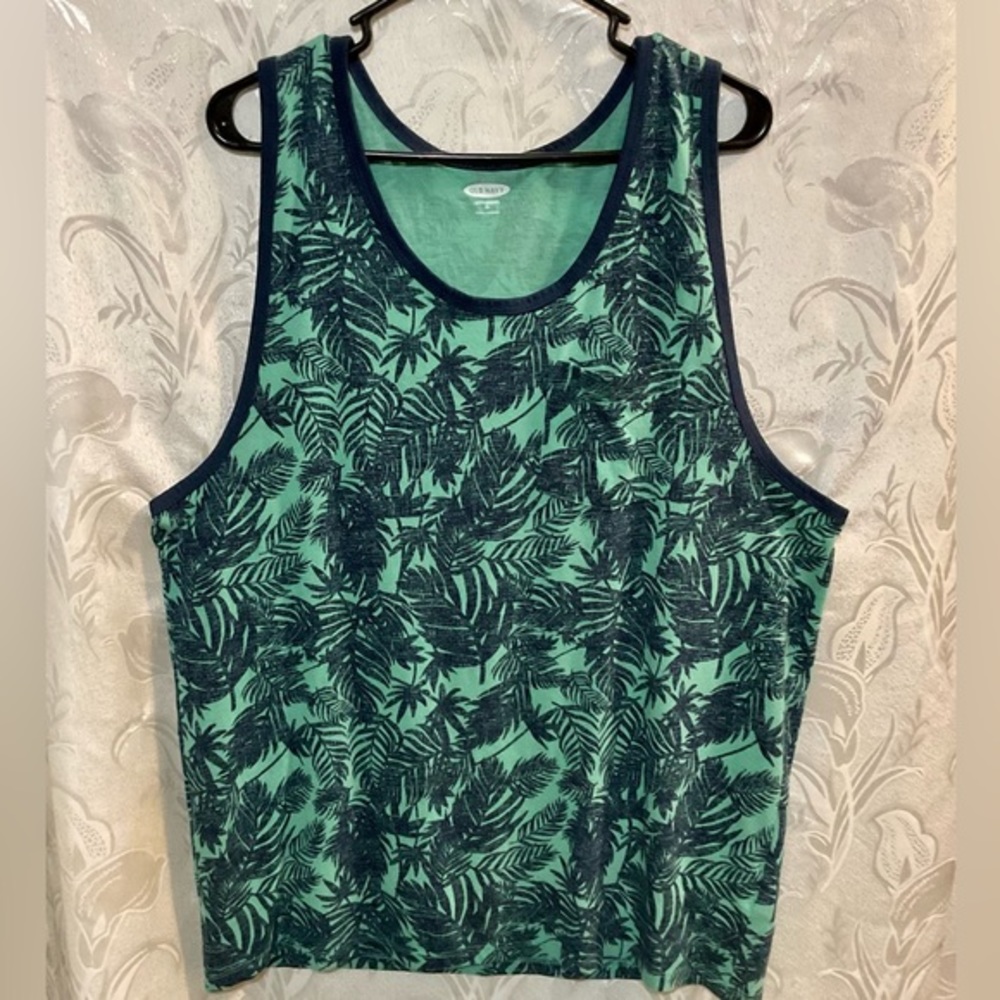 Old Navy Tropical Print Tank Top with Pocket